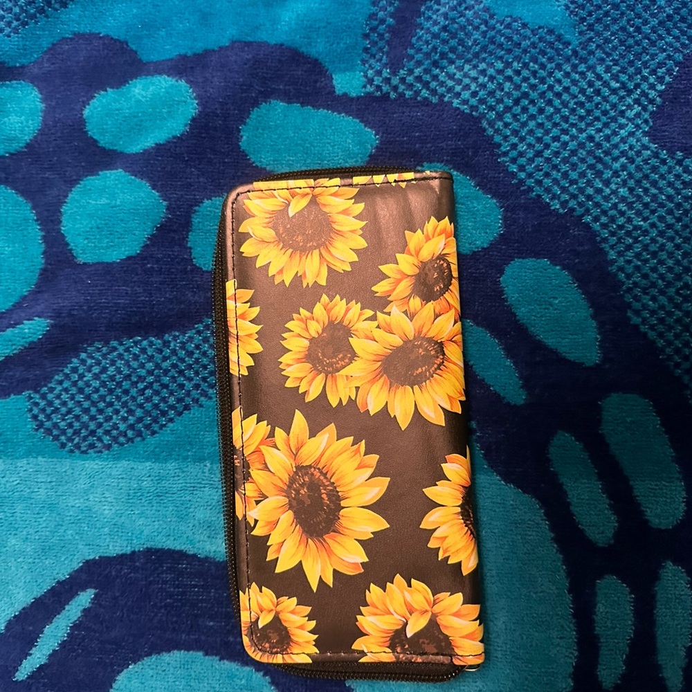 Sunflower Print Wallet